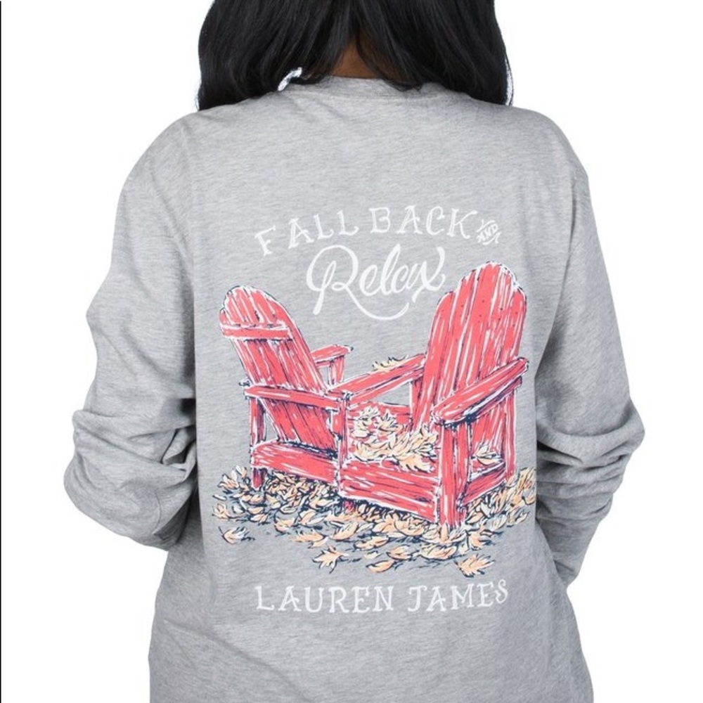 NWT Lauren James Tshirt “Fall Back and Relax”